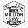 A simple quote about the value of true friends in life, designed for personal and commercial use as a digital vector art.