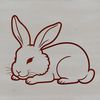 Cottontail Delight A simple illustration of a rabbit in a natural environment, suitable for use as clip art.