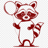 Simple Vector Racoon Design A simple illustration of a raccoon with rounded features.