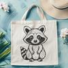 Free SVG Racoon Clip Art An illustration of a raccoon in a vector format.