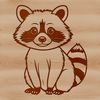 A simple illustration of a racoon in vector format.