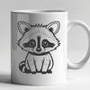 Intricately designed raccoon SVG graphic An SVG raccoon graphic with intricate design features.