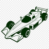 High-Performance Racing Vehicle Illustration A high-performance racing vehicle with sleek design lines.