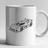 Racing Car Vector Graphics A detailed illustration of a speeding sports car rendered in SVG format.