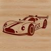 Racer Vector Graphic An illustration of a speeding sports vehicle in motion.