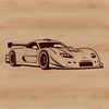 A high-speed racing vehicle with sleek design and streamlined shape, perfect for vector graphics.