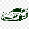 Speedster SVG Design Clip Art Racing car vector illustration with a sleek design, suitable for graphic designs and digital art projects.