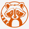 Cute Raccoon Clip Art for Cutting Machines An SVG graphic of a raccoon designed for cutting machines like Cricut or laser cutting tools.