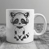 A raccoon graphic in vector format, ideal for digital designs and craft projects.