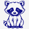 A digital illustration of a raccoon, suitable for use in vector graphics software.