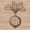 Freshly Harvested Radish Illustration A detailed illustration of a radish in vector format, suitable for commercial or personal use.