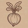 Radish Silhouette Vector Art Vector illustration of a radish vegetable, suitable for commercial and personal use.