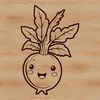 Beautiful Radish Clipart Image A simple vector illustration of a radish, suitable for commercial and personal use in various designs.