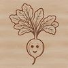 Root Vegetable Vector Illustration A root vegetable radish in a simple vector illustration.