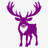 Illustrative vector design of a reindeer silhouette for Christmas decorations and designs.
