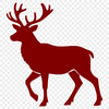 A simple silhouette vector illustration of a reindeer, suitable for commercial or personal use.