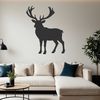 Vector illustration of a reindeer in silhouette, suitable for Christmas designs.