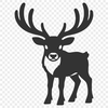 A digital illustration of a reindeer, suitable for cutting machine projects.