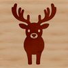 Vector illustration of a reindeer in silhouette, perfect for commercial or personal use in various designs.