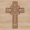 Detailed Vector Cross Symbol Art A detailed, ornate illustration of a Christian cross symbol used in various religious contexts.