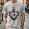 Free Vector Sacred Heart Graphic A stylized illustration of the Sacred Heart, suitable for use in religious contexts and design projects.