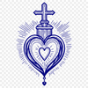 A beautiful Sacred Heart illustration for vector design. A detailed illustration of the Sacred Heart, suitable for vector design and cutting machines.