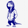 Reptile Illustration in Neutral Colors A digital illustration of a reptile lizard in a neutral color scheme.