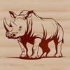 Rhino wildlife animal icon designed as a scalable SVG graphic.
