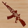 An accurate vector representation of a gun with realistic features and details.
