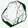 Scalable Stone Graphic A graphic representation of a stone object, created as a scalable vector graphic (SVG).