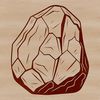 Vector Rock Graphic A high-resolution digital vector graphic of a rock, suitable for printing and laser cutting.