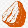 Simple Rock Vector Graphic Design A simple 2D illustration of a rock, suitable for vector graphics.