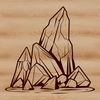Geological Texture Illustration A simple illustration of a rock with geological texture and detail, suitable for vector art projects.