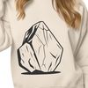 Geometric Rock Vector Design Illustrated rock design with precise vector lines and shapes, suitable for Cricut cutting machine and laser cutting.