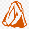 Simple SVG Shape Design A simple digital illustration of a rock with geometric shapes.