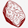 Beautiful Rock Vector Illustration A digital illustration of a rock in its natural form, suitable for vector design and cutting machine applications.