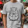 Whimsical Water Rat Design An illustration of a capybara in vector format for graphic design and crafting projects.