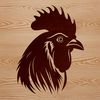 Rooster Portrait Illustration A detailed illustration of a rooster's head, suitable for various design projects.
