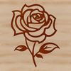 Hand-Drawn Rose Clip Art An ornate, hand-drawn design of a rose in bloom, suitable for various applications.