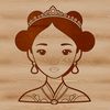 A young female character depicted as a princess in a fantasy setting, created as vector art.