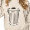 Vector illustration of a trash can bin for design purposes.