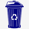 Beautiful Vector Trash Can Icon A reusable icon of a trash can, suitable for vector art design in SVG format.