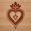 A stylized illustration of the Sacred Heart, suitable for vector graphics.