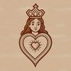 Vector Graphic Religious Symbol A stylized illustration of a Sacred Heart symbol, designed as a vector graphic.
