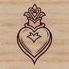 Beautiful Sacred Symbol Illustration A detailed SVG illustration of a Sacred Heart symbol used for various design projects.