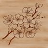 Beautiful Flower SVG Design A stylized vector graphic of a single cherry blossom with intricate details.