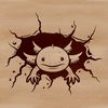 Illustrative Axolotl Close-up Close-up illustration of a smiling axolotl salamander with its distinctive head features.