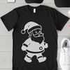 A high-resolution SVG silhouette of Santa Claus with a jolly expression.