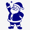 A classic illustration of Santa Claus in his traditional festive attire, suitable for various applications.
