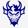 An illustration of Satan with horns and flames, suitable for various designs.